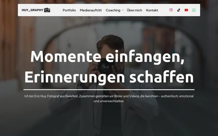 Screenshot der Website von Huy Graphy