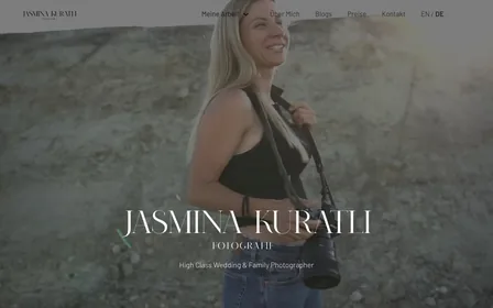 Screenshot der Website von Jasmina Kuratli