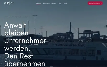 Screenshot der Website von ONE Legal Group